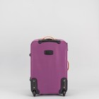 Чемодан малый 20", отдел на молнии, наружный карман, с расширением, кодовый замок, 2 колеса, цвет фиолетовый - Фото 3