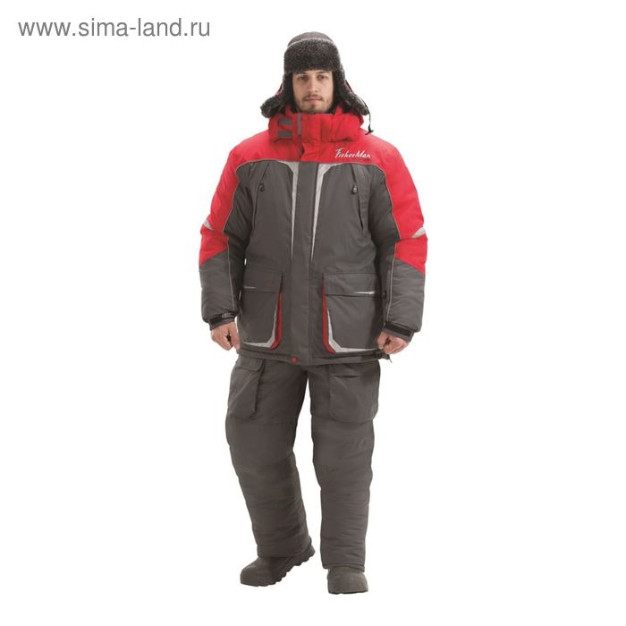 Костюм Nova Tour Буран V3, серый/красный, 3XL - Фото 1