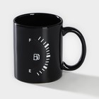Кружка - хамелеон Доляна «Уровень топлива», 350 мл, керамика, цвет чёрный - Фото 4