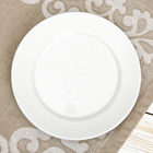 Тарелка фарфоровая десертная Доляна «Этюд», d=19 см, цвет белый - Фото 2