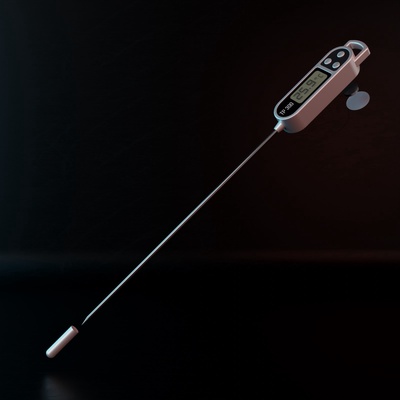 Термометр (термощуп) кухонный, электронный, на батарейках, белый
