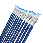 Набор кистей для рисования, нейлон, 12 штук: №1, 2, 3, 4, 5, 6, 7, 8, 9, 10, 11, 12, плоские, деревянная ручка, международный размер 2694221