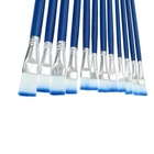 Набор кистей для рисования, нейлон, 12 штук: №1, 2, 3, 4, 5, 6, 7, 8, 9, 10, 11, 12, плоские, деревянная ручка, международный размер 2694221