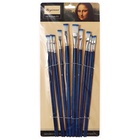 Набор кистей для рисования, нейлон, 12 штук: №1, 2, 3, 4, 5, 6, 7, 8, 9, 10, 11, 12, плоские, деревянная ручка, международный размер 2694221