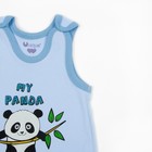 Полукомбинезон детский "Милая панда", рост 56 см, цвет голубой U1399/11-56_М - Фото 3