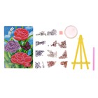 Алмазная мозаика с частичным заполнением на подставке «Цветы», 13×19 см, картон - Фото 2