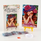 Алмазная мозаика с частичным заполнением на подставке «Девочка», 13×19 см, картон - Фото 2