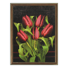 Картина "Бордовые тюльпаны" 33*43 см - фото 8616053