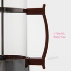 Чайник заварочный френч - пресс Доляна «Риц», 600 мл, стекло, цвет коричневый - фото 4583565