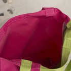 Сумка текстильная на молнии, цвет розовый/салатовый - Фото 3