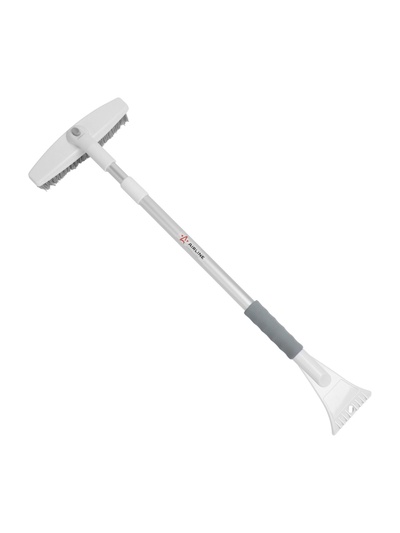 Щётка от снега и льда с мягкой распушённой щетиной Airline, телескопическая рукоятка, 113 см