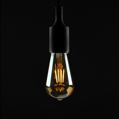 Лампа светодиодная «Ретро», ST64, 4 Вт, E27, 420 Лм, 2700 К, золотистая, теплый белый