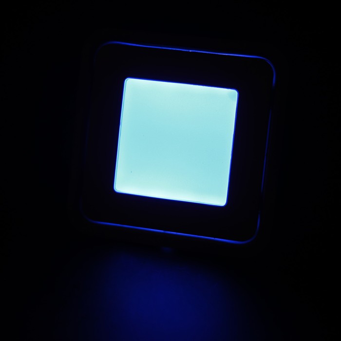 Светильник тротуарный квадратный Luazon VSL-015, 0,5 Вт, IP66, 12 В, СИНИЙ - фото 1908348040