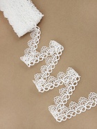 Кружево гипюровое, 35 мм, 14±1 м, цвет белый - Фото 2