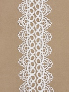 Кружево гипюровое, 35 мм, 14±1 м, цвет белый - Фото 3