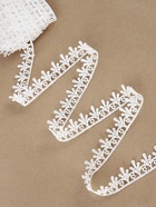 Кружево гипюровое, 20 мм, 14±1 м, белое - Фото 2