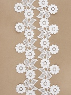 Кружево гипюровое, 50 мм, 14±1 м, белое - Фото 2