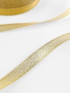 Лента парчовая, 10 мм, 23±1 м, цвет золотой - Фото 3