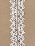 Кружево гипюровое, 35 мм × 9 ±0.5 м, цвет белый - Фото 2