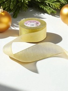 Лента парчовая, 50 мм, 23±1 м, цвет золотой - Фото 2