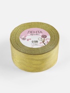 Лента парчовая, 50 мм, 23±1 м, цвет золотой - Фото 5