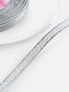 Лента парчовая, 6 мм, 23±1 м, цвет серебряный - Фото 3