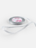 Лента парчовая, 6 мм, 23±1 м, цвет серебряный - Фото 4