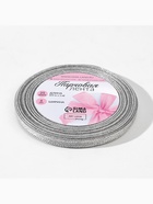 Лента парчовая, 6 мм, 23±1 м, цвет серебряный - Фото 6