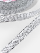 Лента парчовая, 10 мм, 23±1 м, цвет серебряный - Фото 3