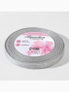 Лента парчовая, 10 мм, 23±1 м, цвет серебряный - Фото 6