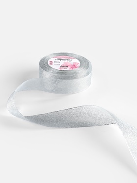 Лента парчовая, 40 мм, 23±1 м, цвет серебряный