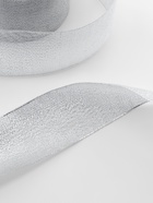 Лента парчовая, 50 мм, 23±1 м, цвет серебряный - Фото 3