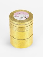 Набор парчовых лент, 5 шт., размер лент: 6/10/20/40/50 мм, 23±1 м, цвет золотой - Фото 5