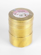 Набор парчовых лент, 5 шт., размер лент: 6/10/20/40/50 мм, 23±1 м, цвет золотой - Фото 6