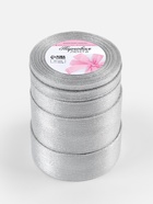 Набор парчовых лент, 5 шт., размер лент: 6/10/20/40/50 мм, 23±1 м, цвет серебряный - Фото 5