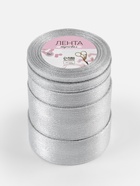 Набор парчовых лент, 5 шт., размер лент: 6/10/20/40/50 мм, 23±1 м, цвет серебряный - Фото 6