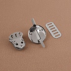 Застёжка для сумки, 2.5×2.5 см, цвет серебряный - Фото 4