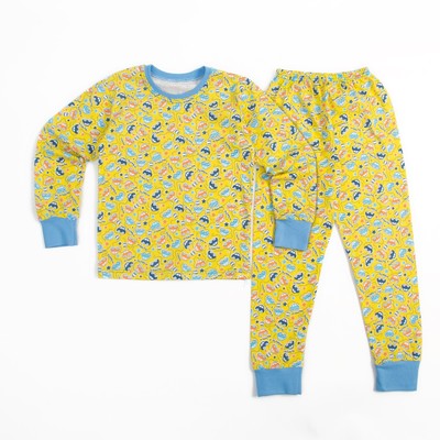 Пижама для мальчика, рост 104 см, цвет жёлтый, принт Машинки 003