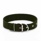 Ошейник клепаный, 48,5 х 3 см, ОШ 31-40 см, полиэстер, тёмно-зелёный - Фото 3