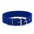 Ошейник клепаный, 48,5 х 3 см, ОШ 31-40 см, полиэстер, синий - Фото 3