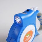 Рулетка "Пижон" с фонариком, прорезиненная ручка, 5 м, до 35 кг, голубая - Фото 12