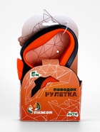 Рулетка "Пижон" светоотражающая, 5 м, до 25 кг, трос, прорезиненная ручка, оранжевая 2554905 - фото 16545524