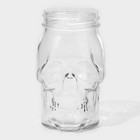 Кружка Доляна «Череп. Хэллоуин», 400 мл, 9×14.5 см, с крышкой и трубочкой, стекло, МИКС - Фото 9