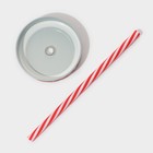 Кружка Доляна «Череп. Хэллоуин», 400 мл, 9×14.5 см, с крышкой и трубочкой, стекло, МИКС - Фото 4