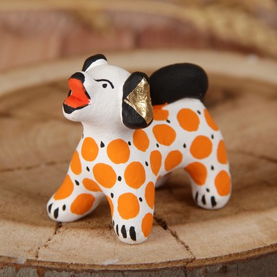 Дымковская игрушка Собака оранжевая 7 см (2717601) - Купить по цене от  811.00 руб. | Интернет магазин SIMA-LAND.RU