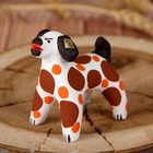 Дымковская игрушка "Собака коричневая" 7 см - Фото 4