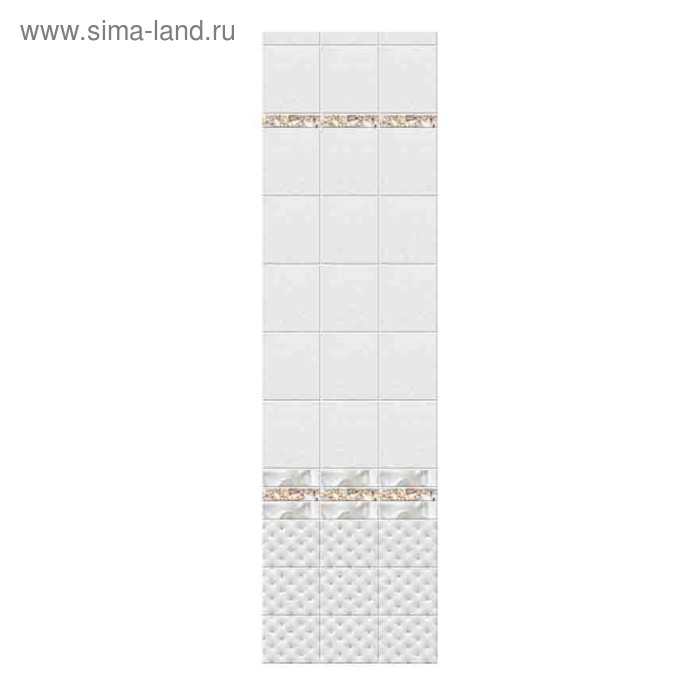 Стеновая панель ПВХ «Новита. Орхидея», добор, 2700×250 мм, цвет белый - Фото 1