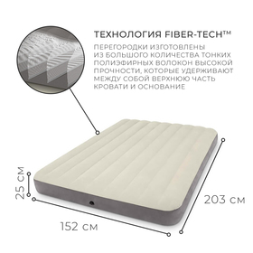 

Матрас надувной Deluxe Queen, 152 х 203 х 25 см, 64103 INTEX