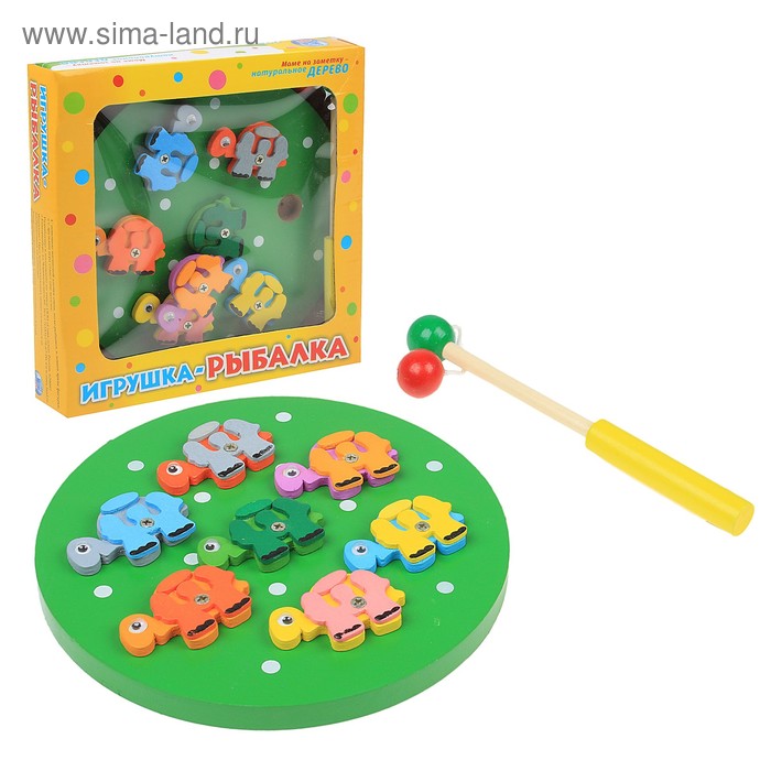 Рыбалка магнитная, с черепашками и удочкой - Фото 1