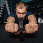 Ролик для пресса ONLYTOP, 1 колесо, с ковриком, цвета МИКС - Фото 4